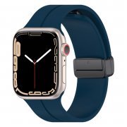 Ремешок для Apple Watch 40 mm силикон на магните (темно-синий)