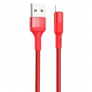 Кабель Hoco X26 (USB - lightning) 100см (красный)