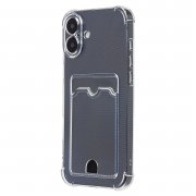 Чехол-накладка c картхолдером для Apple iPhone 16 Plus (прозрачная) — 3