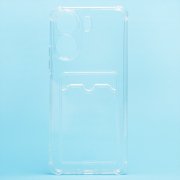 Чехол-накладка с картхолдером для Realme C65 (прозрачная) — 1