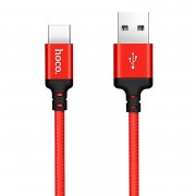 Кабель Hoco X14 (USB - Type C) 100см (черно-красный) — 1