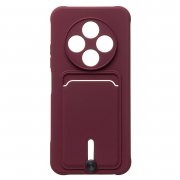 Чехол-накладка с картхолдером для Tecno Spark 30 4G (бордовая) — 1