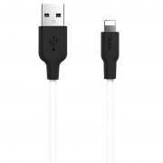 Кабель Hoco X21 Silicone (USB - lightning) 100см (черно-белый)