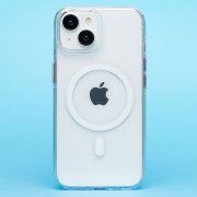 Чехол-накладка SafeMag для Apple iPhone 15 (прозрачная)