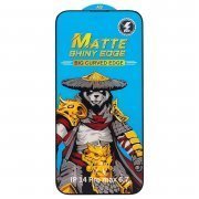 Защитное стекло Matte для Apple iPhone 14 Pro Max (черное)