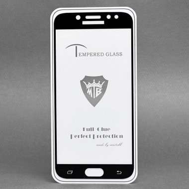 Защитное стекло для Samsung Galaxy J7 (2017) J730F (полное покрытие)(черное) &mdash; 1