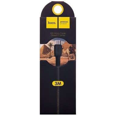 Кабель HOCO X20 Desert Camel (USB - micro-USB) черный (3 метра) — 2