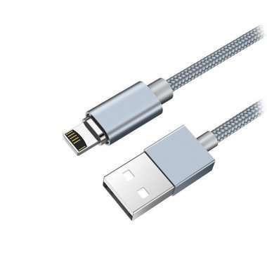 Кабель HOCO U40A магнитный для Apple (USB - Lightning) серый — 2