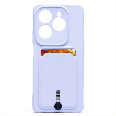 Чехол-накладка - SC304 с картхолдером для Infinix Hot 40 Pro (227007) (светло-лиловая) — 1