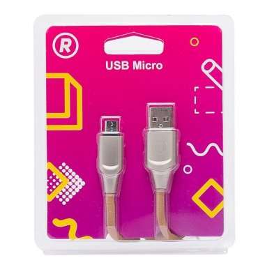 Кабель RockBox RC-M02 (USB - micro USB) (золотистый) — 2