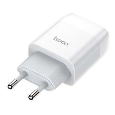 Сетевое зарядное устройство Hoco C73A (USB - Lightning) (белое) — 10