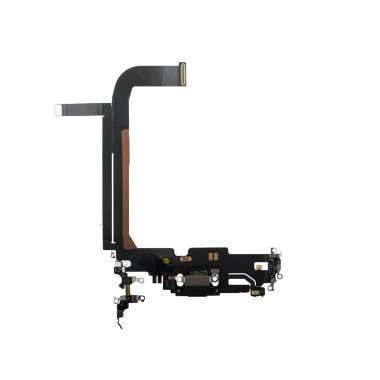 Шлейф для Apple iPhone 13 Pro Max на системный разъем/микрофон Черный - Премиум — 1