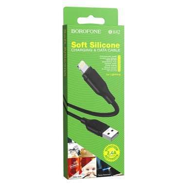 Кабель Borofone BX42 (USB - lightning) 100см (черный) — 3
